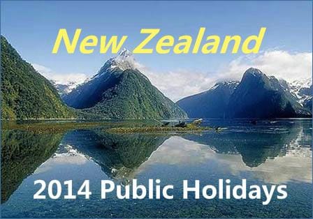 新西兰2014年公众假期