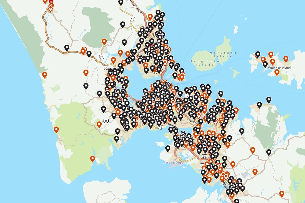 新西兰大选投票点地图
