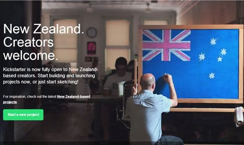 新西兰的创意产品众筹平台Kickstarter