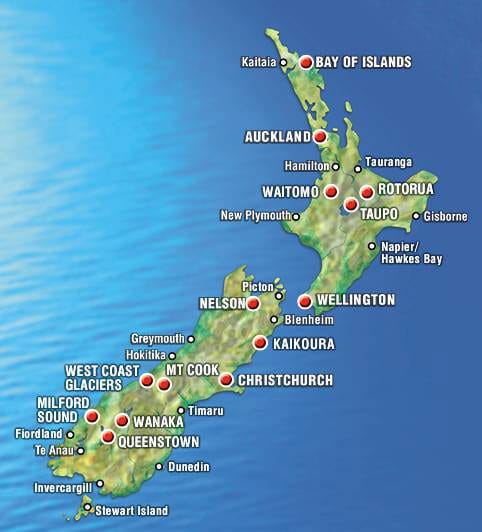 新西兰主要行政区域行业分布
