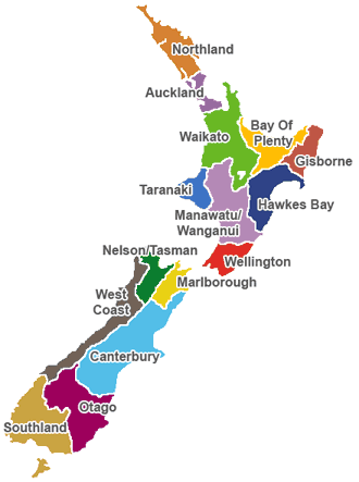 新西兰行政区域知识NZ Regions