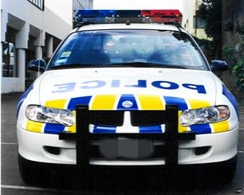 新西兰高速巡逻警车前面安装的防撞杠是做什么的？