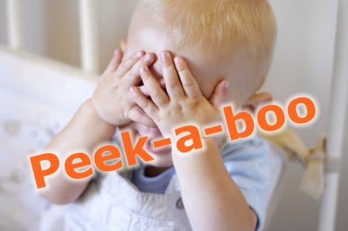 英文逗乐婴幼儿的游戏 Peek-a-boo