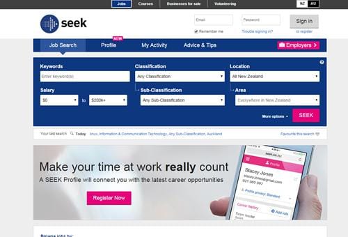 新西兰找工作网站 SEEK.CO.NZ
