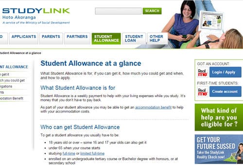 新西兰学生津贴Student Allowance